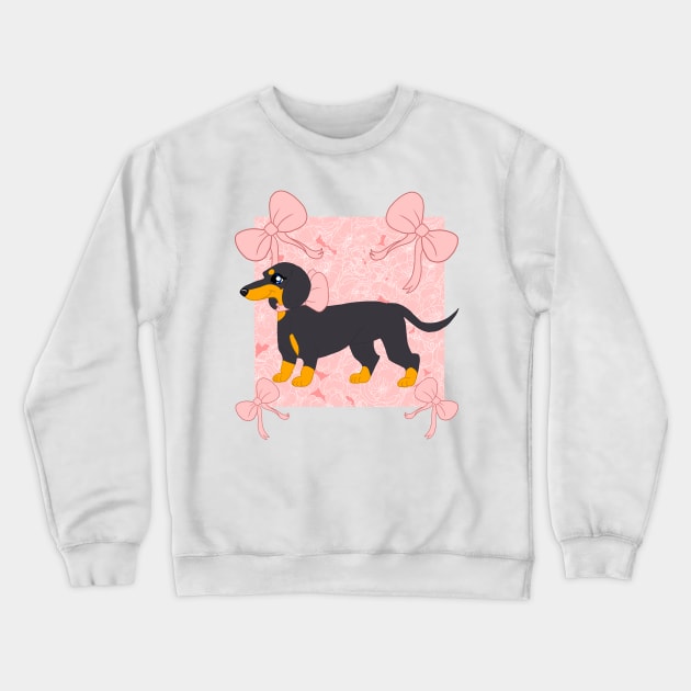 Fancy Weiner Crewneck Sweatshirt by MoniDW